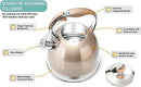 HIHUOS 3.17Qt Stainless Steel Tea Kettle for Stovetop - Champagne - Like New