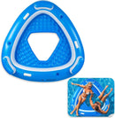 ZONE TECH INFLATABLE ISLAND POOL FLOAT RAFT MULTI PERSON POOL LOUNGER - BLUE - Like New