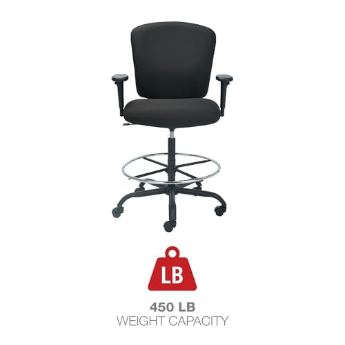 Alera ALE Mota Series Big and Tall Stool, Black - Like New