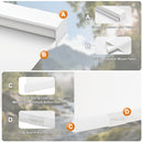 Persilux Free-Stop Cordless Roller Shades, 29" W x 72" H, White - Like New