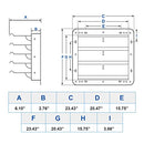 IPOWER 20-INCH SQUARE ALUMINUM AUTOMATIC GRAVITY SHUTTER LOUVER VENT - SILVER - Brand New