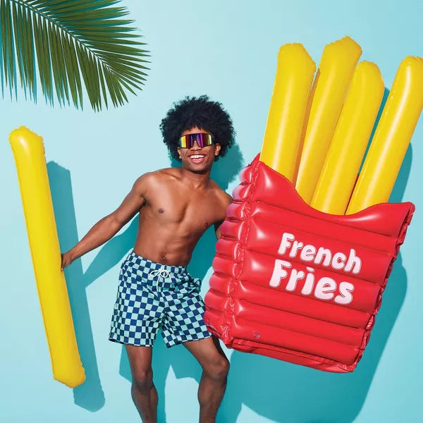 SUN SQUAD FRENCH FRY NOVELTY FLOAT - YELLOW/RED - Like New