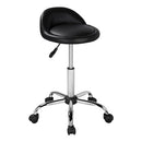 Yaheetech Adjustable Rolling Swivel Salon Stool with Backrest, Black - Brand New