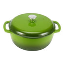 Amazon Basics Enameled Cast Iron Dutch Oven Pot Lid Heavy-Duty 6 Quart - Green - Brand New