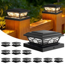 Brightever 4x4 Post Solar Lights Solar Post Cap Lights Black 12-Pack - Like New