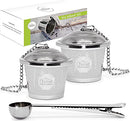 CHEFAST TEA INFUSER FOR LOOSE TEA, SET OF 2 LARGE CUP & SCOOP, REUSABLE. - Like New