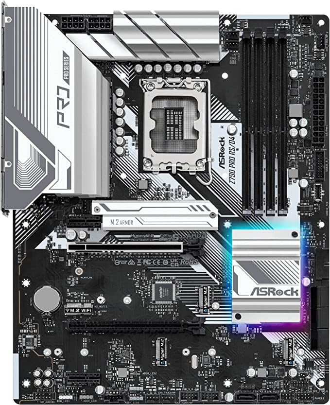 ASRock Z790 Pro RS/D4 Intel LGA 1700 ATX Motherboard Z790-PRO-RS/D4 - Black Like New