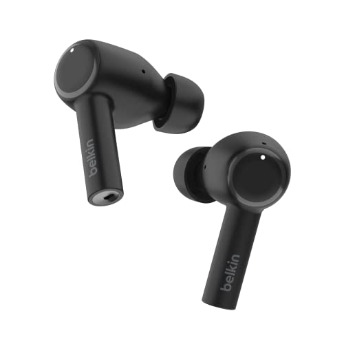 BELKIN SOUNDFORM PULSE NOISE CANCELLING EARBUDS AUC007 - BLACK - Scratch & Dent