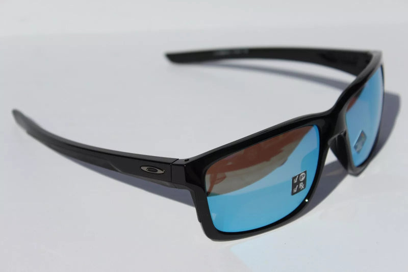 OAKLEY MAINLINK XL POLARIZED SUNGLASSES BLACK OO9264 - PRIZM DEEP WATER BLUE - Like New