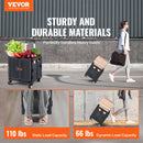VEVOR Foldable Utility Cart, 110 lbs Static Load Capacity, Black - Like New