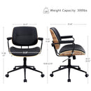 BV Bonne Vie Mid Century Modern Office Chair Set of 1 Swivel Rolling Deak Chair - Like New
