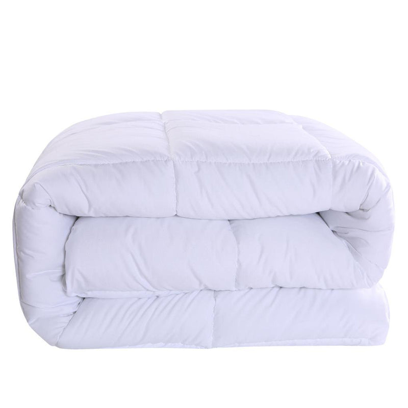 BIBB HOME GOOSE DOWN ALTERNATIVE COMFORTER, QUEEN SIZE - WHITE - Brand New
