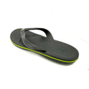 CROCS CROCBAND FLIP SANDALS MENS - SIZE: MEN 10 - GRAPHITE/VOLT GREEN - Brand New