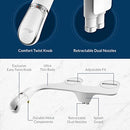 BIO BIDET SLIMTWIST BIDET ATTACHMENT, NON ELECTRIC, RETRACTABLE DUAL - WHITE - Like New
