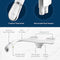 BIO BIDET SLIMTWIST BIDET ATTACHMENT, NON ELECTRIC, RETRACTABLE DUAL - WHITE - Like New