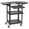 ECRKIDS AV PRESENTATION CART STAND DROP LEAVES ROLLING STORAGE - BLACK - Like New