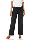 AMAZON ESSENTIALS WOMEN'S LINEN BLEND RELAXED FIT WIDE LEG BLACK SIZE S - Brand New