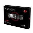 ADATA XPG SX8100 512GB 3D NAND NVME GEN3X4 SSD ASX8100NP-512GT-C - Black - Brand New