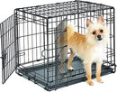 NEW WORLD PET PRODUCTS NEW WORLD DOUBLE DOOR FOLDING METAL 24-INCH DOG CRATE - Like New
