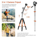 VICTIV TRIPOD FOR CAMERA 72" TALL CAMERA TRIPOD WITH REMOTE TRIPOD - ORANGE - Like New