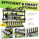 LARGE POWER TOOL ORGANIZER WALL MOUNT HEAVY DUTY 8 DRILL HOLDER - BLACK - Like New
