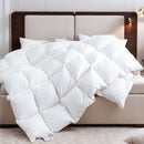 KAKABELL COMFORTER KING SIZE QUILTED WHITE DUVET INSERT NOISELESS ULTRA - WHITE - Like New