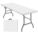 FWTI Deal Folding Table 6ft Heavy Duty Portable Built in Carrying Handle White - Brand New