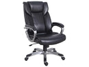 AmazonBasics High-Back Leather Executive Office Desk Chair, 91165H-1 - Black - Like New