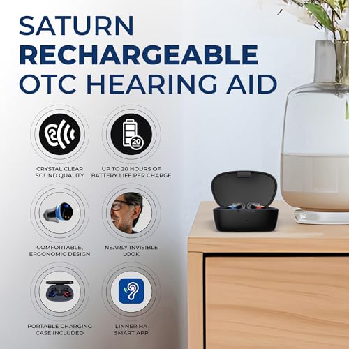 LINNER SATURN OTC HEARING AID RECHARGEABLE HEARING AMPLIFIER - Scratch & Dent