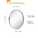 KAASUNES 32" Contemporary Brushed Silver Wall Mounted Round Mirror B089M5JYW4 - Brand New