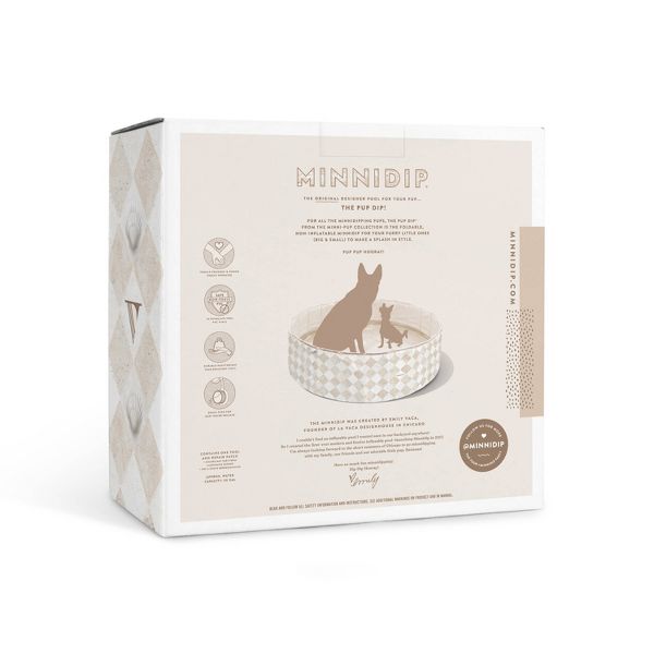 MINNIDIP EXCLUSIVE RESORT COLLECTION PUP DIP TRAVERTINE TILES DOG POOL - Like New