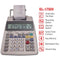 Sharp EL-1750V Two-Color Portable Printing Calculator - Gray Like New