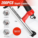 WORKPRO PNEUMATIC 20GA OIL-FREE STAPLE GUN T50 UPHOLSTERY STAPLER - RED/BLACK - Like New