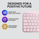 LOGITECH MX KEYS MINI MINIMALIST WIRELESS ILLUMINATED KEYBOARD - ROSE - Like New