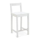 AMAZON BASICS WOODEN BAR STOOL WITH BACKREST 24" 1 UNIT - WHITE - Brand New