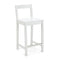 AMAZON BASICS WOODEN BAR STOOL WITH BACKREST 24" 1 UNIT - WHITE - Brand New