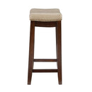 Linon Claridge Backless Counter Stool Faux Leather Wood Frame B014BXOT08 - Brown - Brand New