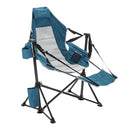 ARROWHEAD OUTDOOR FOLDING HAMMOCK CAMP CHAIR WITH DETACHABLE FOOTREST - BLUE - Like New