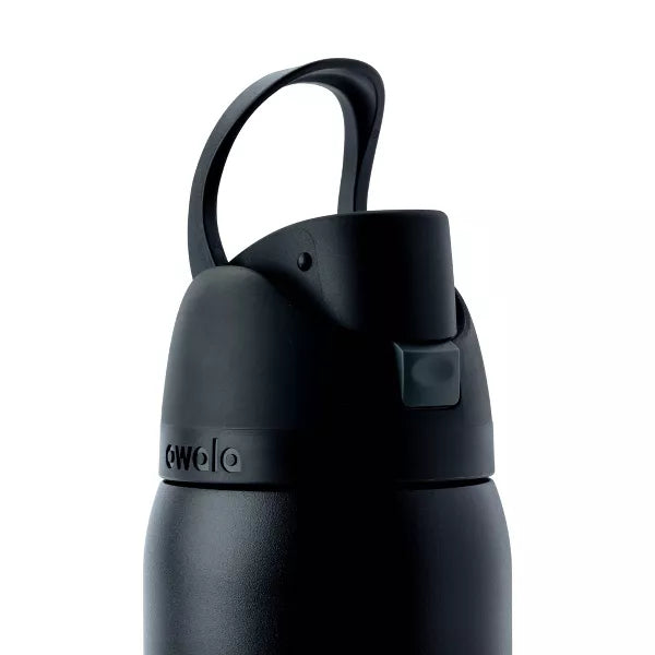 OWALA 32OZ FREESIP STAINLESS STEEL WATER BOTTLE - VERY VERY DARK/BLACK - Like New
