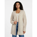 TIME AND TRU OPEN FRONT CARDIGAN SWEATER LONG SLEEVES SIZE: M - OATMEAL HEATHER - Brand New