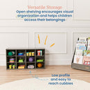 ECR4KIDS STREAMLINE 12 CUBBY TRAY STORAGE CABINET 3X4 CLASSROOM FURNITURE - GREY - Brand New