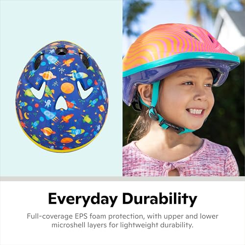 Schwinn Toddler Baby Bike Helmet Boys Girls Dial Adjust & Extend Blue Space - Like New