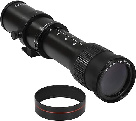 Vivitar 420-800mm f/8.3 Manual Focus Telephoto Zoom Lens V-420800-NOC - Black - Like New
