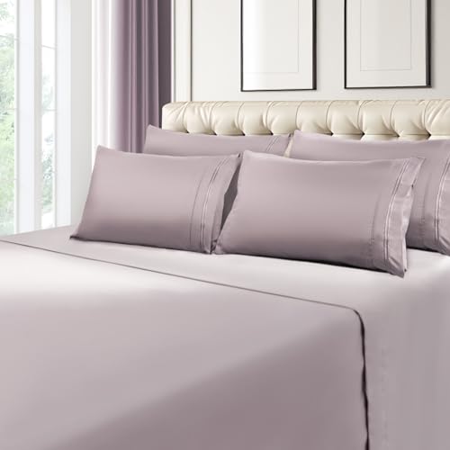 Full Size Sheet Set Deep Pocket- 6 Piece Ultra Soft Machine Washable Luxury - Like New