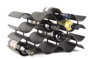 Bariboo Wave Wine Bottle Holder Premium Plastic Countertop Wine Rack XL - Black - Like New