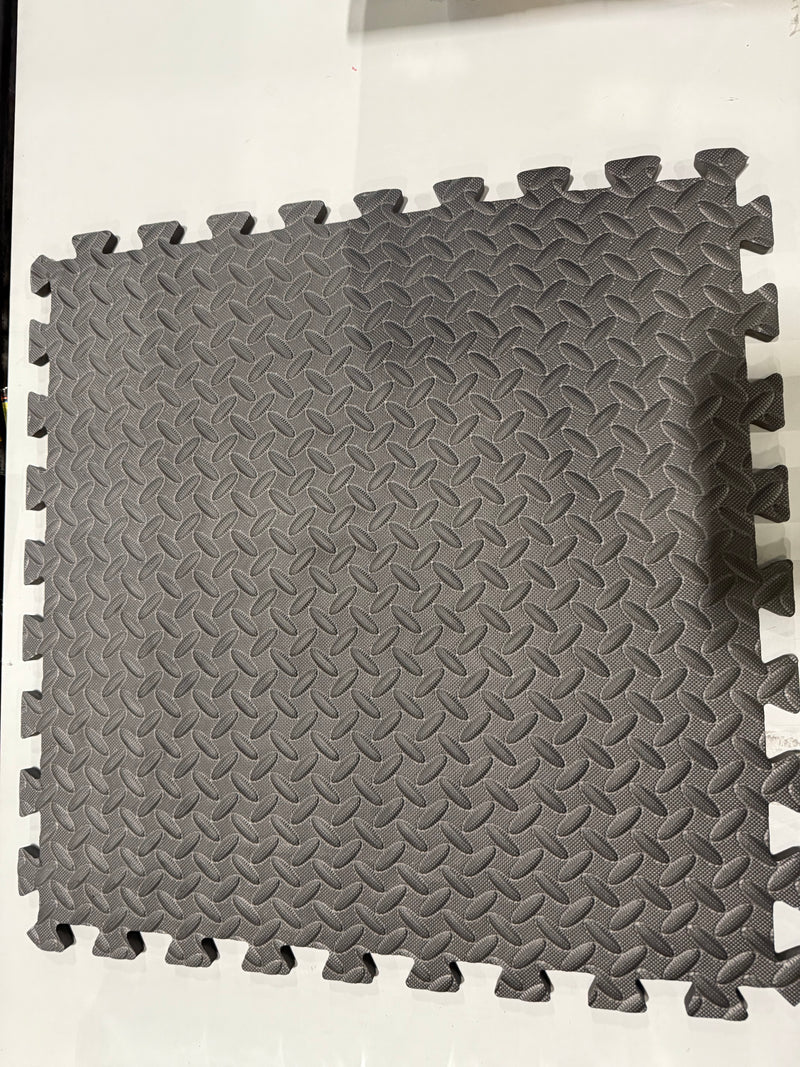 JIGMATS PUZZLE EXCERSIE MAT- 6 PIECES- 24" X 24" X 0.5" - BLACK - Scratch & Dent