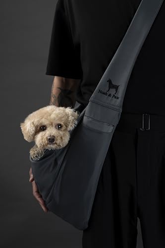 NOAH & PAW DOG SLING CARRIER FOR SMALL DOGS AND CATS, MACHINE WASHABLE - GRAY - Like New