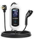 NEFARACY LEVEL 2 EV CHARGER 40A 240V PORTABLE EV CHARGER WITH 25+2FT - WHITE - Like New