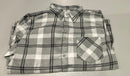 CENTRO MEN'S PLAID FLANNEL LONG SLEEVE SHIRT SIZE: MEN XL - H.GRAY/WHITE/ BLACK - Brand New