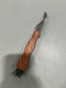 GENERIC MUSHROOM FOLDING POCKET KNIFE WITH BROWN BEECHWOOD HANDLE - BROWN - Like New